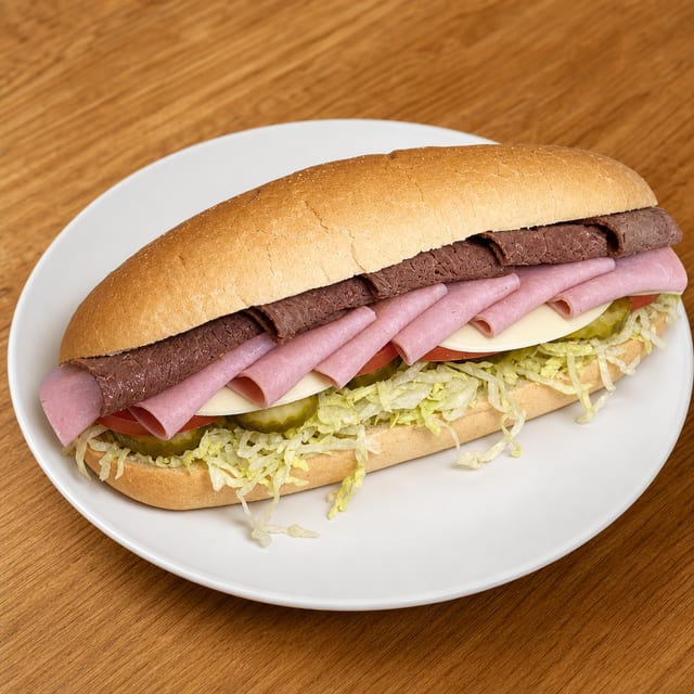#5 Roast Beef & Ham Sub 12".